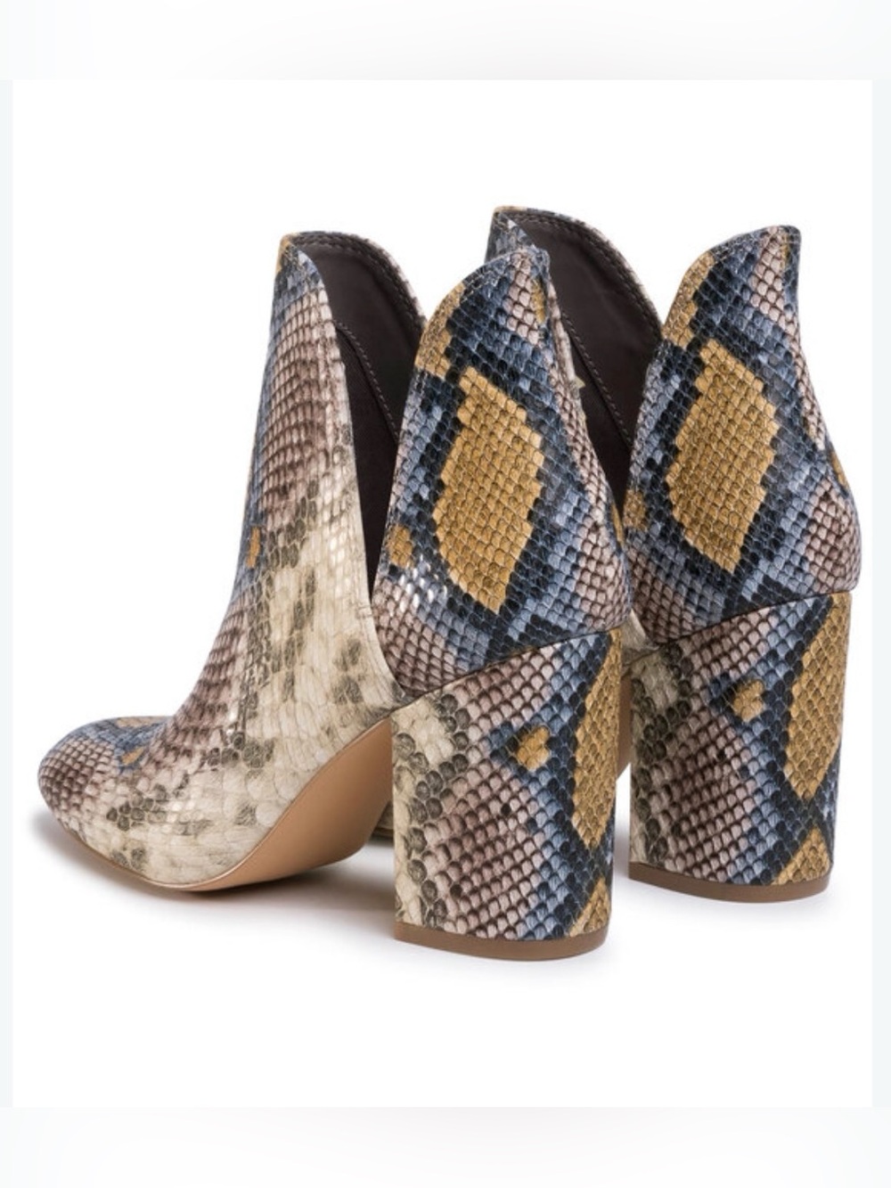 Like New! Steve Madden Rookie Snake Skin Chop-Out Bootie Size 10 M